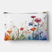 ワイルドフラワーウォーターカラーフローラルパターン名 アクセサリーポーチ (裏面)