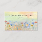ワイルドフラワーウォーターカラーフローリスト 名刺 (正面)