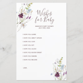 ワイルドフラワーウォータースカラーの希望ベビー