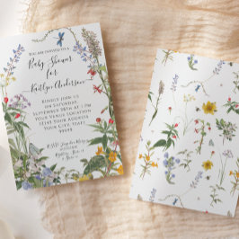 ワイルドフラワーウォーターフローラn蜂の赤ちゃんシャワー 招待状