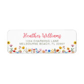 ワイルドフラワーウォーターベビーイン開花差出人住所 ラベル (正面)