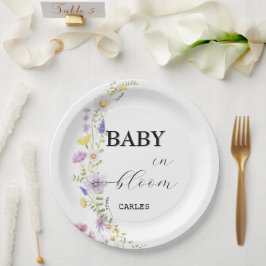 ワイルドフラワーウォーターベビーイン開花 ペーパープレート