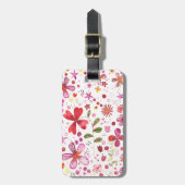 ワイルドフラワーウォーターモダン色 ラゲッジタグ (正面縦)
