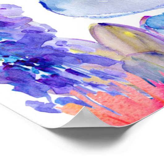 ワイルドフラワーウォーター壁紙 ポスター (角)