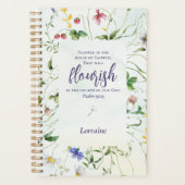 ワイルドフラワーウォーター聖なる書物、 経典 パーソナライズされた プランナー手帳 (正面)