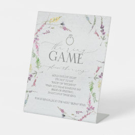 ワイルドフラワーウォーター色フローラリングや輪ゲーム 台座サイン