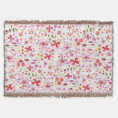 ワイルドフラワーウォーター色 スローブランケット (正面)