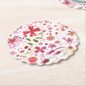 ワイルドフラワーウォーター色 ペーパーコースター (アングル)