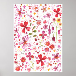 ワイルドフラワーウォーター色 ポスター