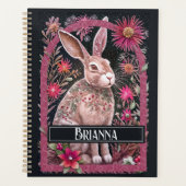 ワイルドフラワーウサギ プランナー手帳 (正面)
