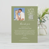 ワイルドフラワーエレガンス結婚の感謝 –  招待状 (スタンド正面)