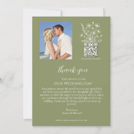 ワイルドフラワーエレガンス結婚の感謝 – 招待状