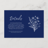 ワイルドフラワーエレガンス結婚の詳細- エンクロージャーカード (裏面)