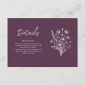 ワイルドフラワーエレガンス結婚ズ詳細- エンクロージャーカード (正面)