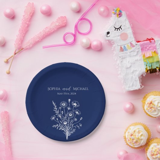 ワイルドフラワーエレガンス結婚ズ – ナプキンス ペーパープレート (パーティー)