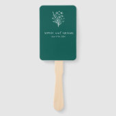 ワイルドフラワーエレガンス – 結婚式 プログラム ハンドファン (正面)