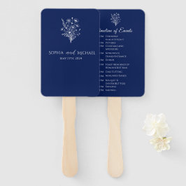 ワイルドフラワーエレガンス – 結婚式 プログラム ハンドファン