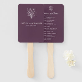 ワイルドフラワーエレガンス – 結婚式 プログラム ハンドファン