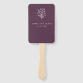 ワイルドフラワーエレガンス – 結婚式 プログラム ハンドファン (正面)