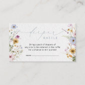 ワイルドフラワーエレガントおむつラッフル囲いカード エンクロージャーカード (正面)