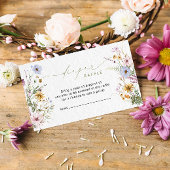 ワイルドフラワーエレガントおむつラッフル囲いカード エンクロージャーカード