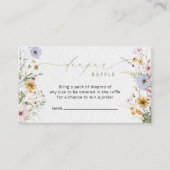 ワイルドフラワーエレガントおむつラッフル囲いカード エンクロージャーカード (正面)