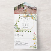 ワイルドフラワーエレガントなウェディングフォト オールインワン招待状 (内側)