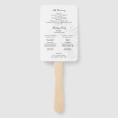 ワイルドフラワーエレガントな結婚式プログラム ハンドファン (裏面)