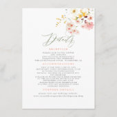 ワイルドフラワーエレガントな結婚情報 エンクロージャーカード (正面)