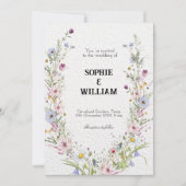 ワイルドフラワーエレガントのコレク結婚ション 招待状 (正面)