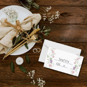 ワイルドフラワーエレガントのテー結婚ブルプレースホルダカード プレイスカード