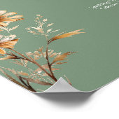 ワイルドフラワーエレガントのドリンクのバーメニュー ポスター (角)