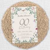 ワイルドフラワーエレガントのフローラ90th誕生日パーティー 招待状