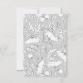 ワイルドフラワーエレガントのミニマルな日付を保存 セーブザデート (裏面)