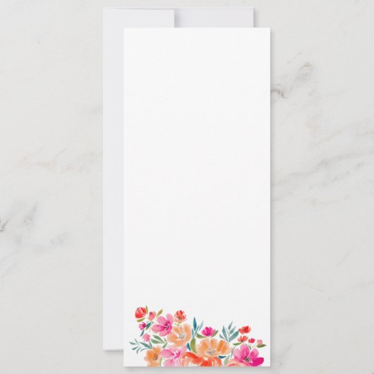 ワイルドフラワーエレガントのメ結婚ニュー招待状 招待状 (裏面)