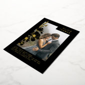 ワイルドフラワーエレガントのロマンチックなブ結婚ラックの写真 箔招待状 (回転した状態)