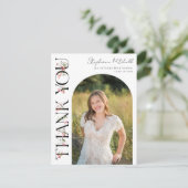 ワイルドフラワーエレガントの写真卒業 サンキューカード (スタンド正面)