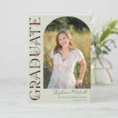 ワイルドフラワーエレガントの写真卒業 案内状 (スタンド正面)