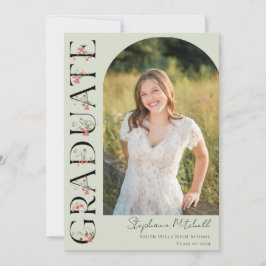 ワイルドフラワーエレガントの写真卒業 案内状