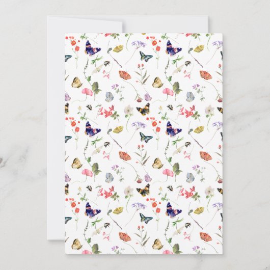 ワイルドフラワーエレガントの写真卒業 案内状 (裏面)