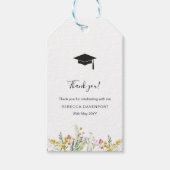 ワイルドフラワーエレガントの卒業ありがとう ギフトタグ (正面)