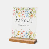 ワイルドフラワーエレガントの庭園の結婚式の恩恵 アクリルサイン (傾斜)