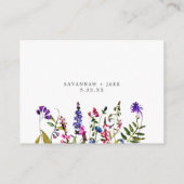 ワイルドフラワーエレガントの情報結婚詳細カード エンクロージャーカード (裏面)