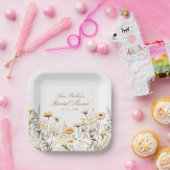 ワイルドフラワーエレガントの愛が開花ブライダルシャワーにある ペーパープレート (パーティー)