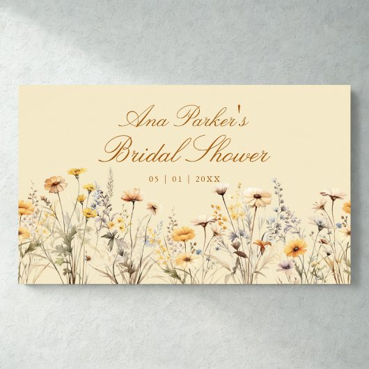 ワイルドフラワーエレガントの愛が開花ブライダルシャワーにある ポスター