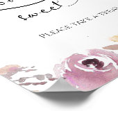 ワイルドフラワーエレガントの愛は甘いブライダルシャワー ポスター (角)