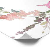 ワイルドフラワーエレガントの水彩色シャワーフォトブース ポスター