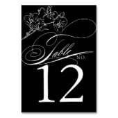 ワイルドフラワーエレガントの白黒結婚の設定 テーブルナンバー (正面)