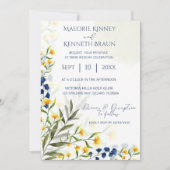 ワイルドフラワーエレガントの素朴な結婚式招待状 招待状 (正面)