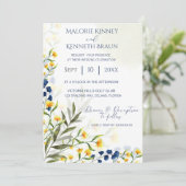 ワイルドフラワーエレガントの素朴な結婚式招待状 招待状 (スタンド正面)